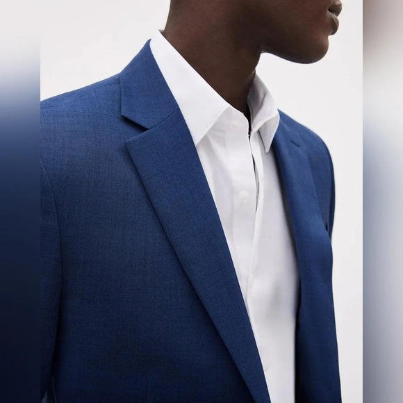 RW&CO. [42R] Medium Blue Wool Essential 3 Pc Suit - Picture 5 of 16